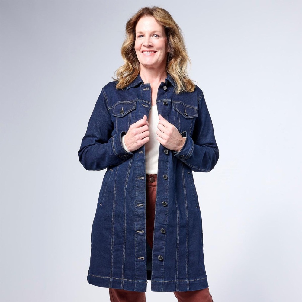 DG2 by Diane Gilman Dark Blue Denim Jacket